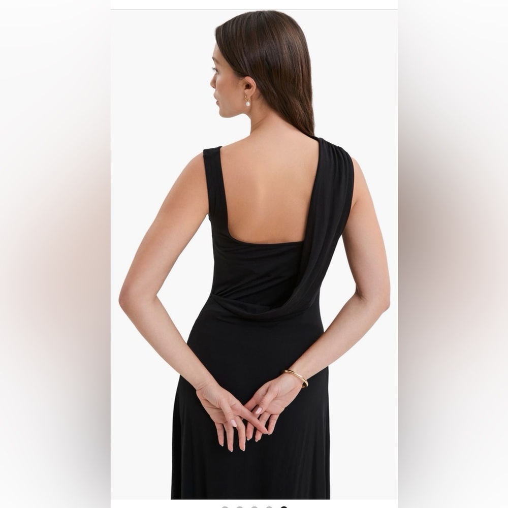 Marcella Laurel Black Maxi Dress Large NWT w/stretch! Current Nordstrom at $154 - Picture 4 of 6